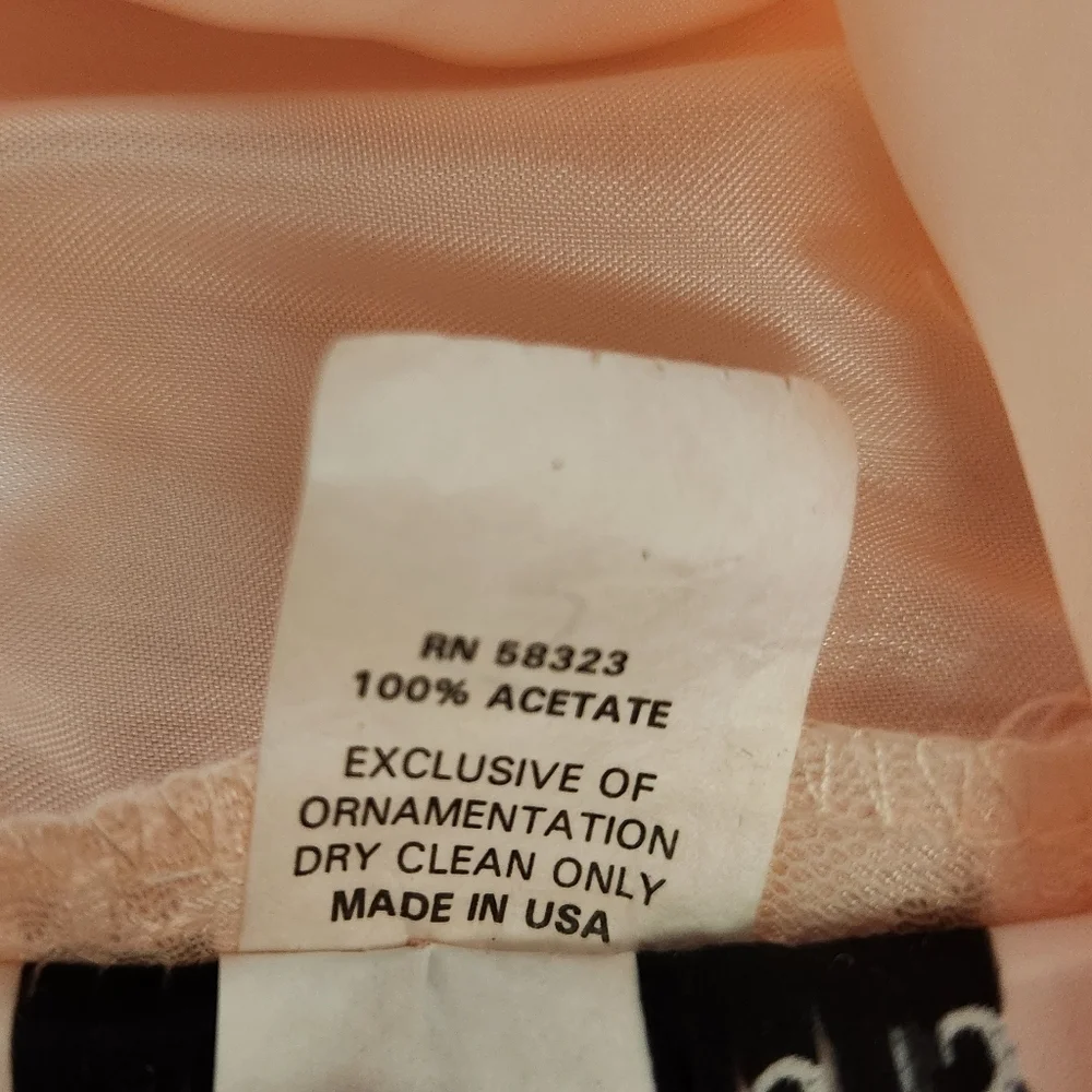 Susan Roselli for Vijack Womens |VTG 13/14| VTG 80s Pastel Pink Lace Midi Dress - Picture 10 of 10